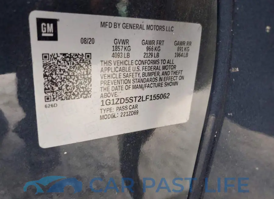 1G1ZD5ST2LF155062# 13