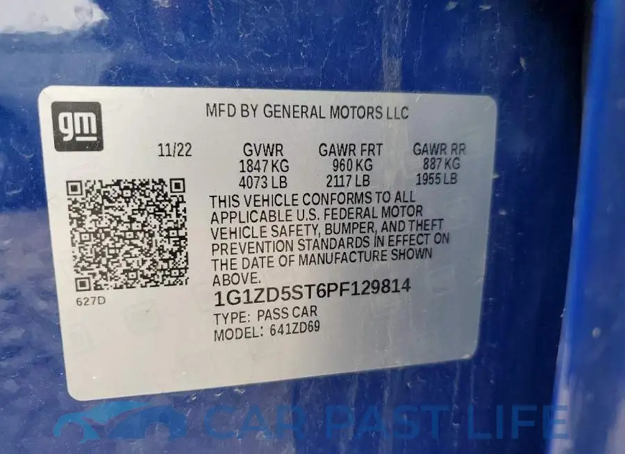 1G1ZD5ST6PF129814# 12