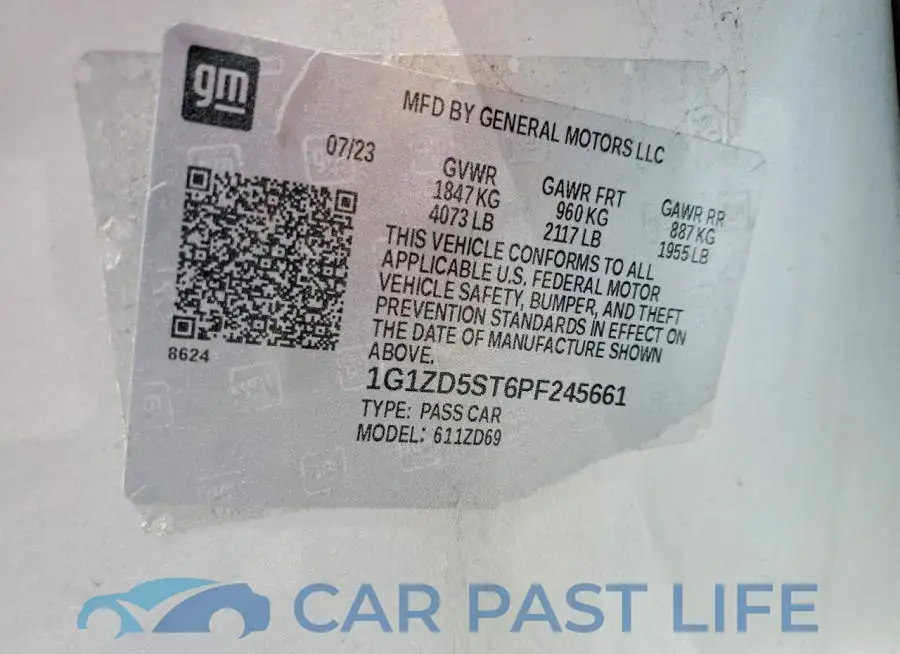 1G1ZD5ST6PF245661# 12