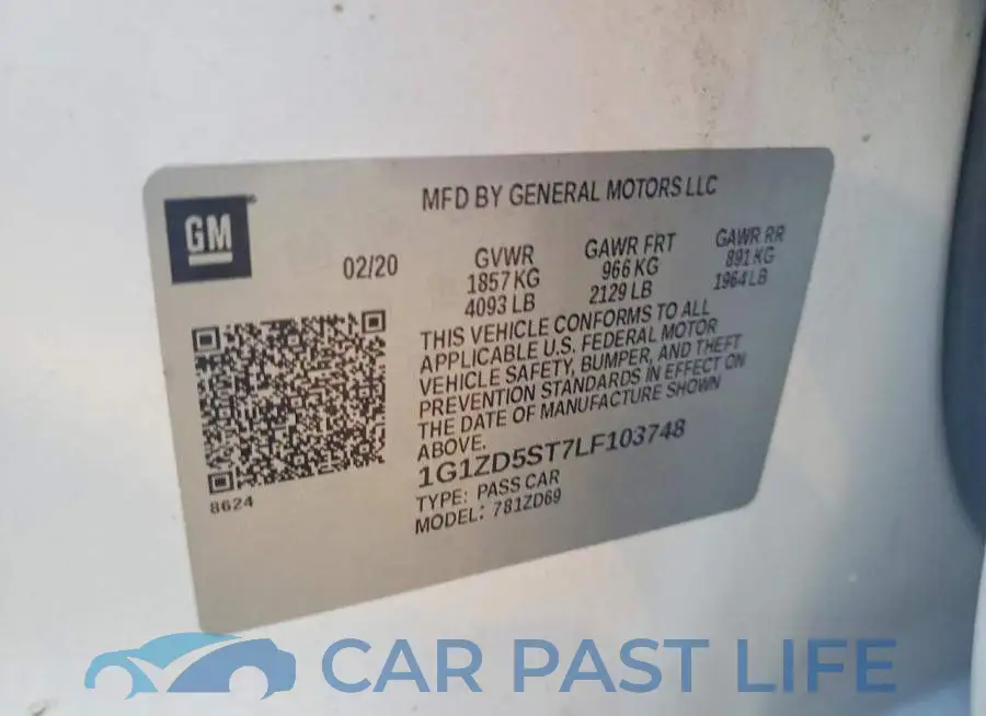 1G1ZD5ST7LF103748# 12