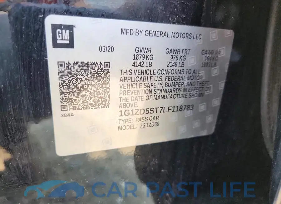 1G1ZD5ST7LF118783# 12
