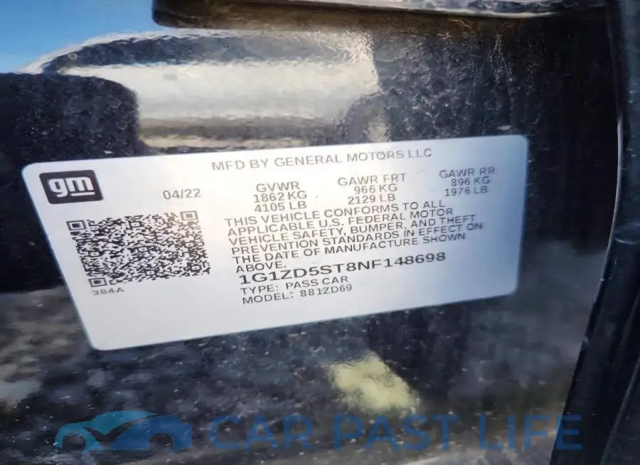 1G1ZD5ST8NF148698# 12