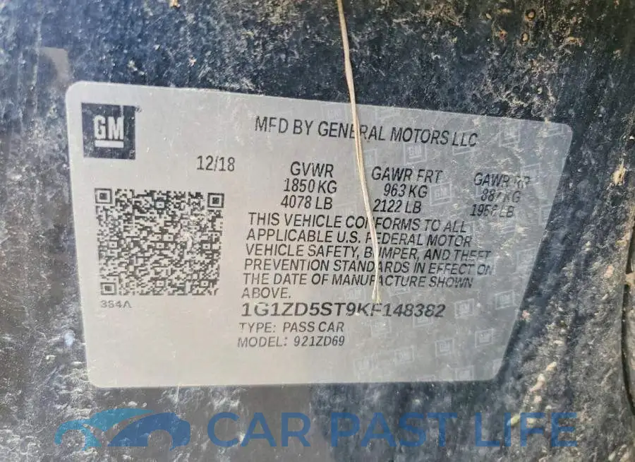 1G1ZD5ST9KF148382# 12