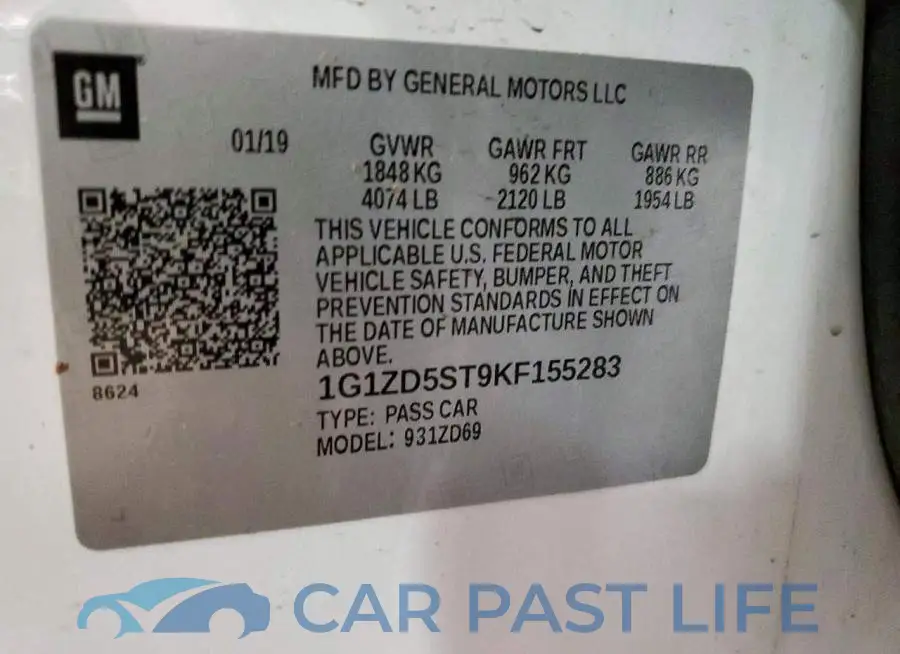 1G1ZD5ST9KF155283# 12