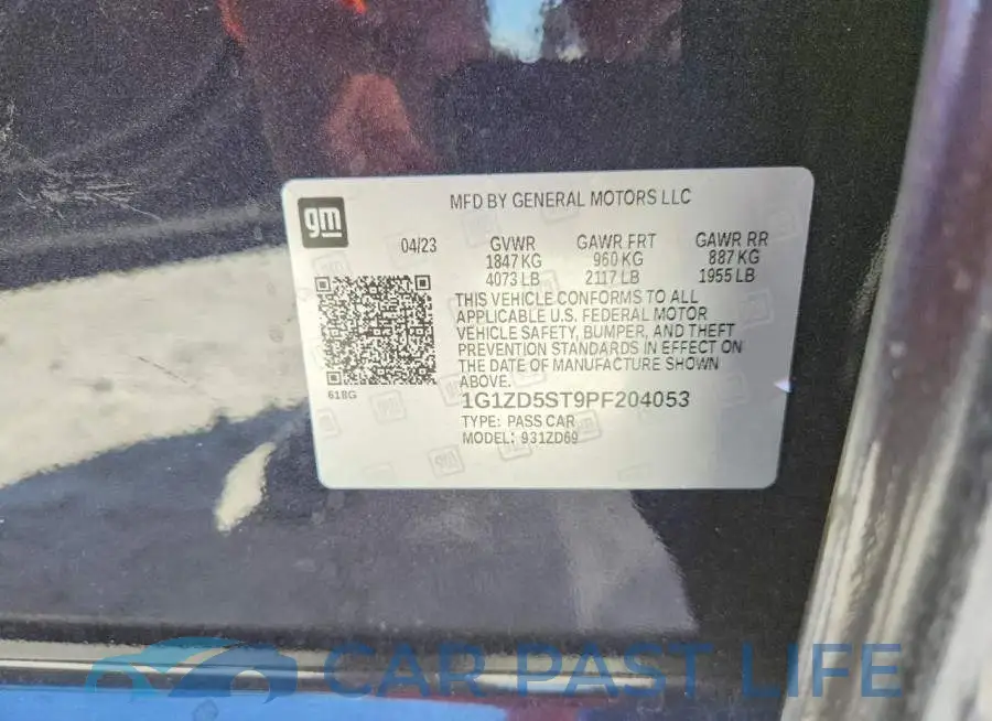 1G1ZD5ST9PF204053# 13