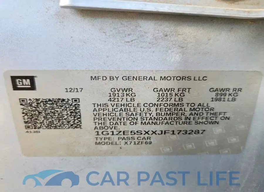 1G1ZE5SXXJF173287# 12
