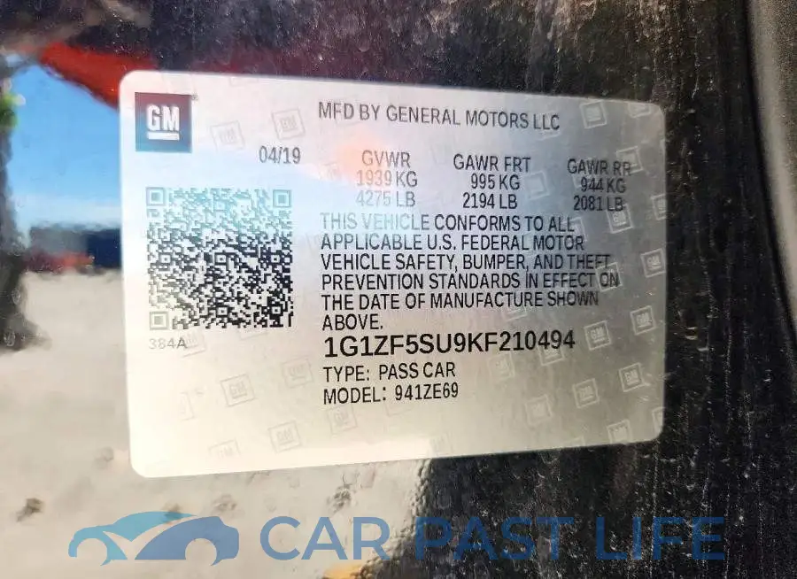 1G1ZF5SU9KF210494# 12