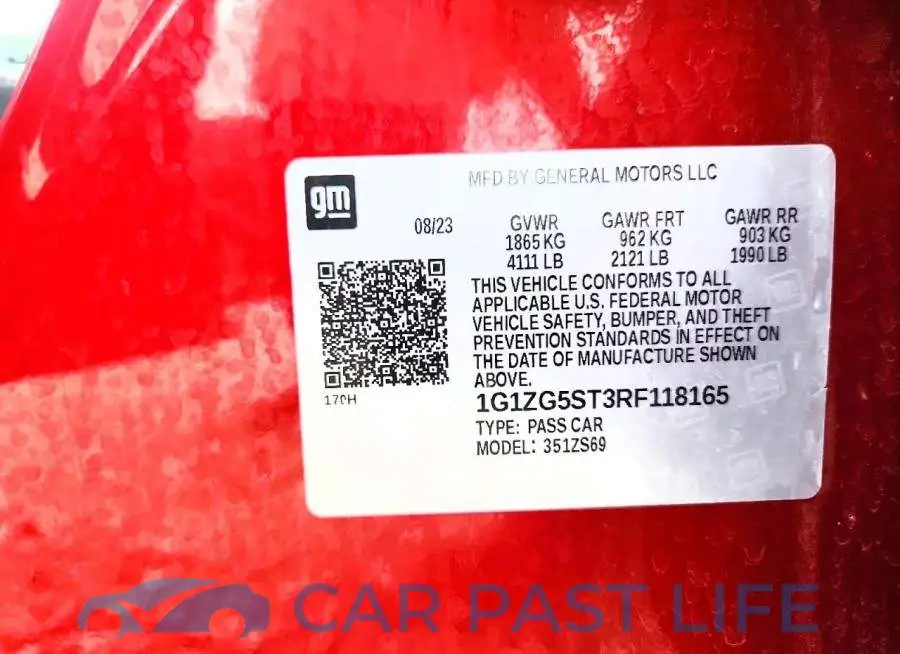 1G1ZG5ST3RF118165# 12