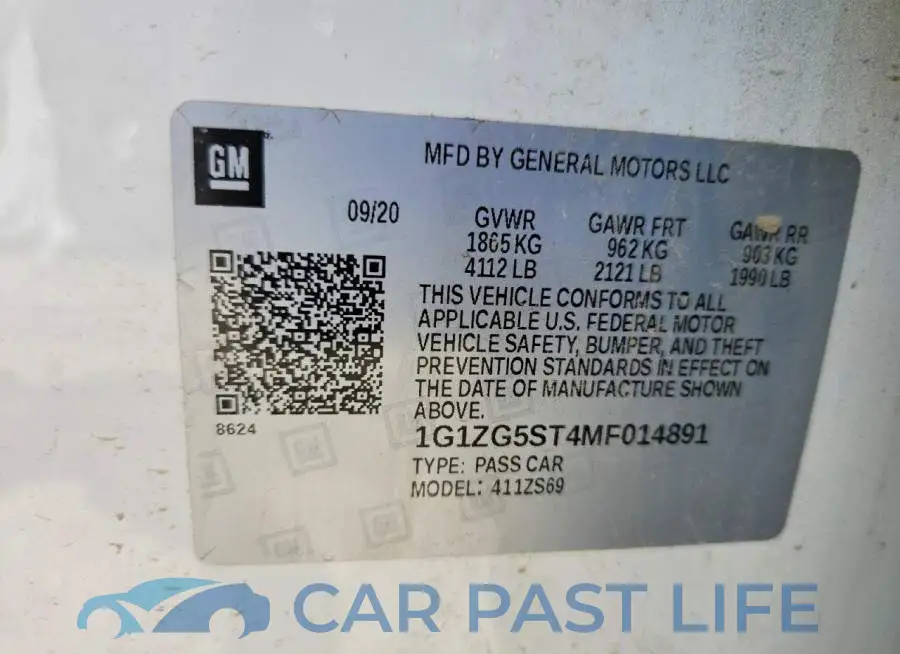 1G1ZG5ST4MF014891# 12