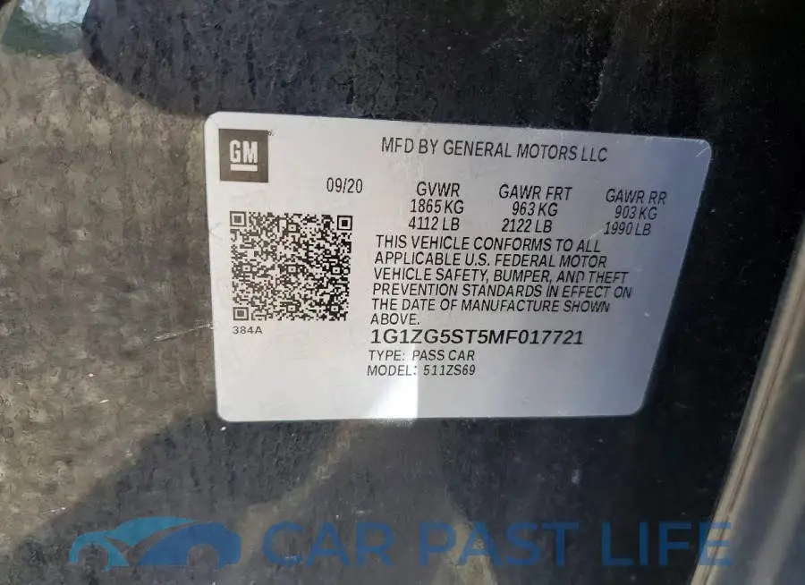 1G1ZG5ST5MF017721# 12