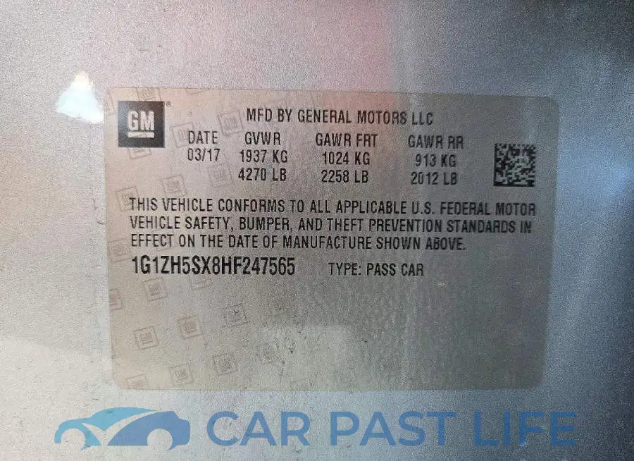 1G1ZH5SX8HF247565# 12