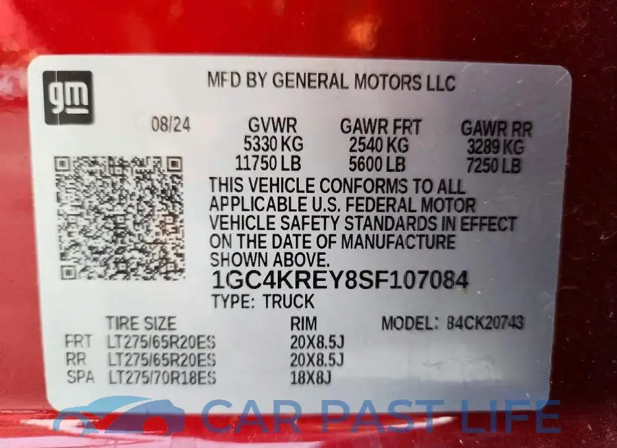 1GC4KREY8SF107084# 12