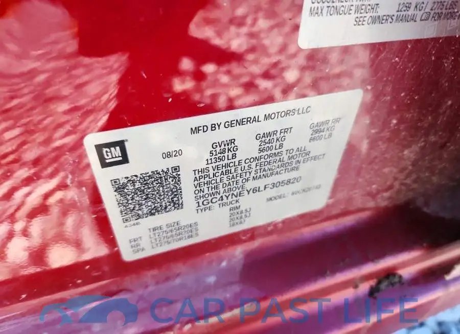 1GC4YNEY6LF305820# 12
