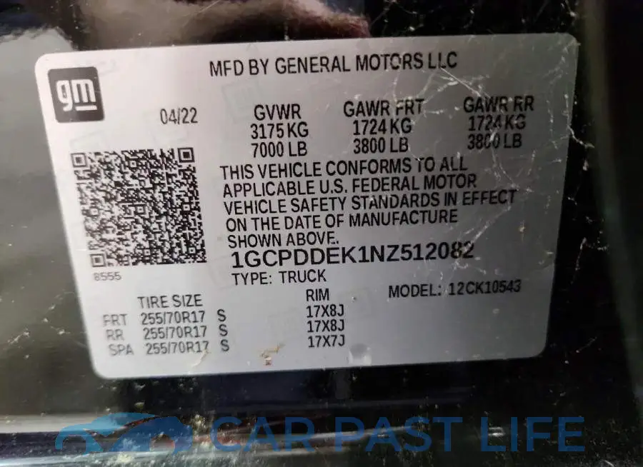 1GCPDDEK1NZ512082# 12