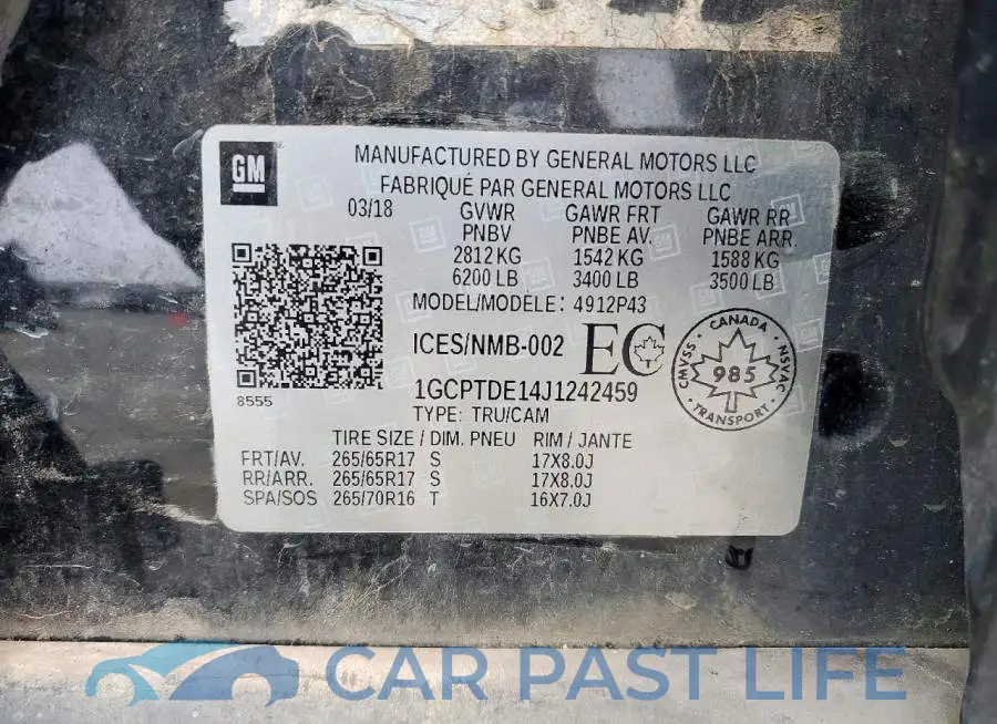 1GCPTDE14J1242459# 12