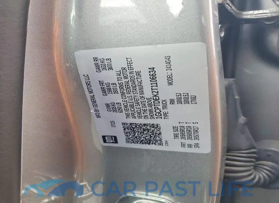 1GCPTDEK2T1106634# 12
