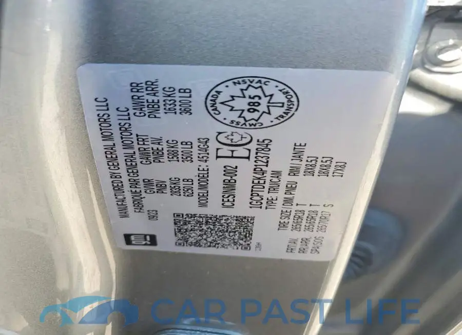 1GCPTDEK4P1237845# 12