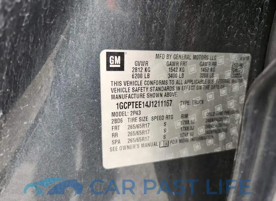 1GCPTEE14J1211167# 12