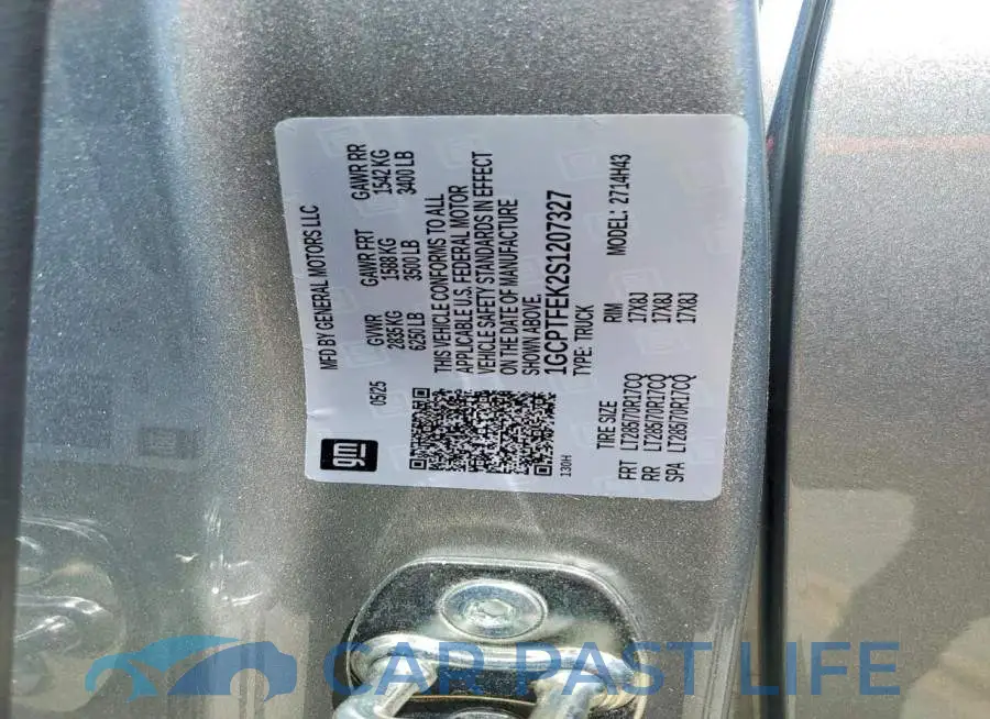 1GCPTFEK2S1207327# 12