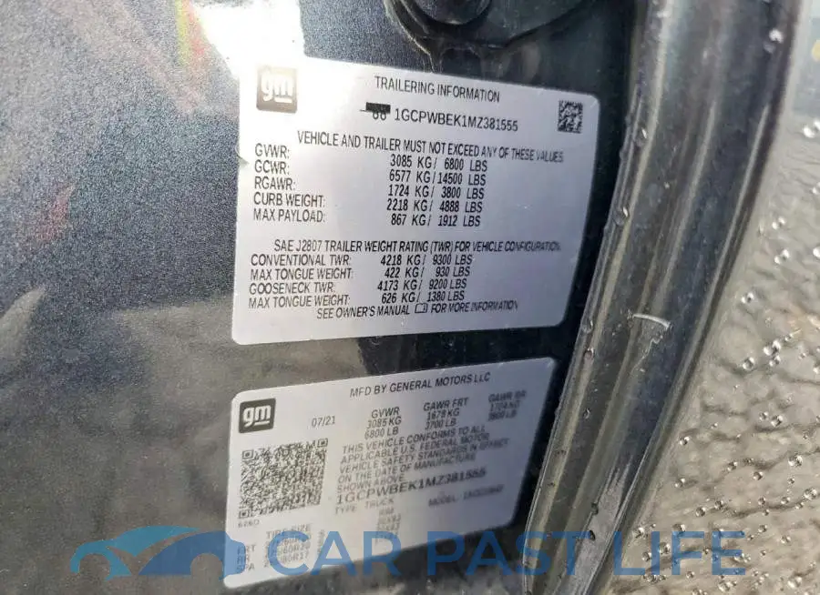 1GCPWBEK1MZ381555# 12