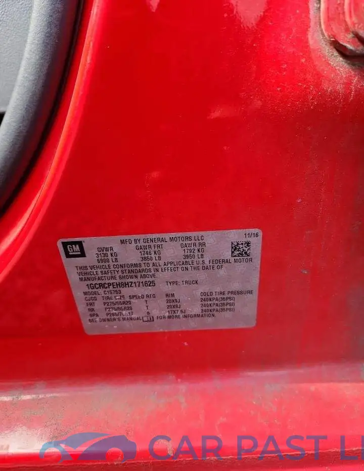 1GCRCPEH8HZ171625# 13