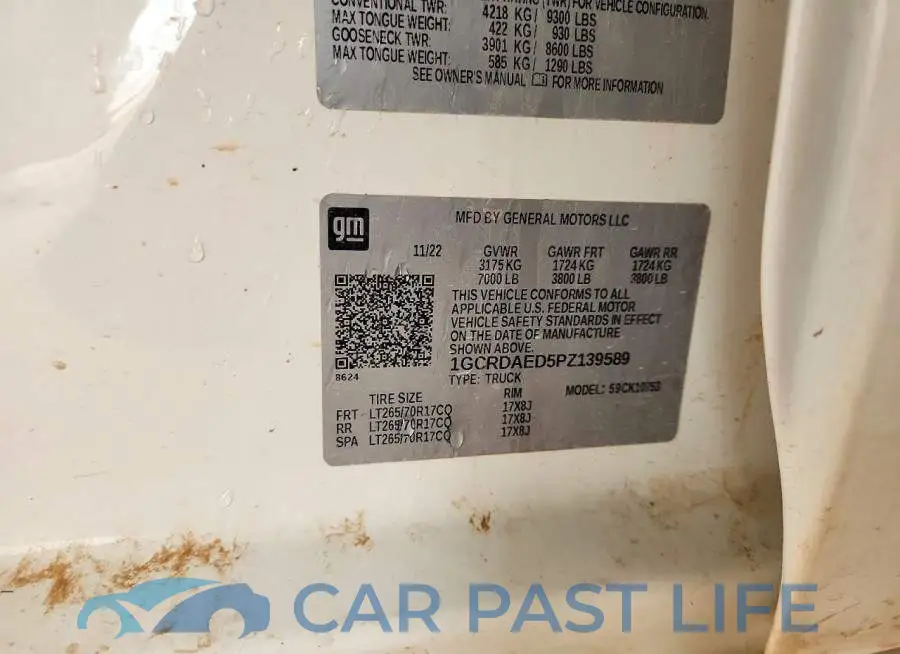 1GCRDAED5PZ139589# 12