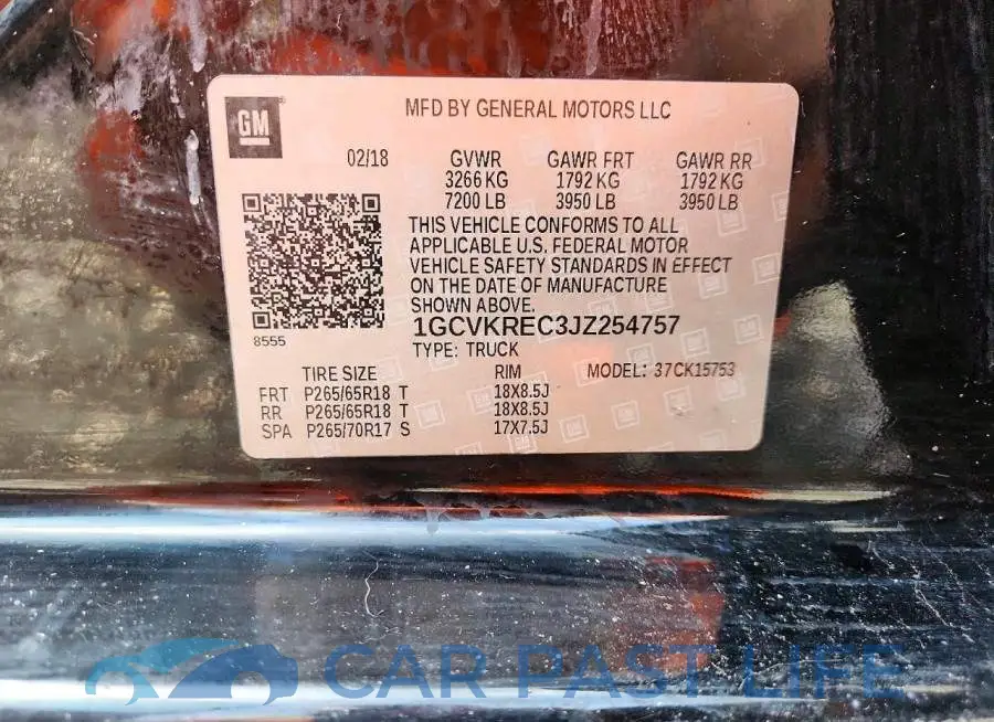 1GCVKREC3JZ254757# 12
