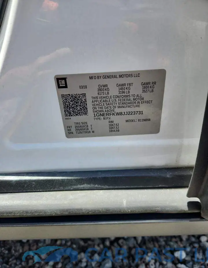 1GNERFKW8JJ223731# 13