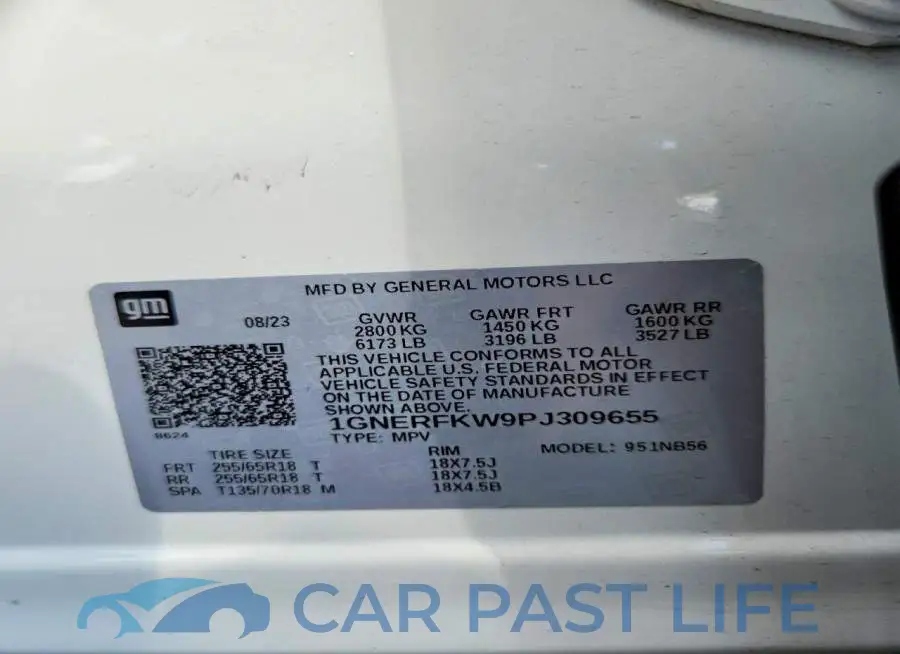 1GNERFKW9PJ309655# 13