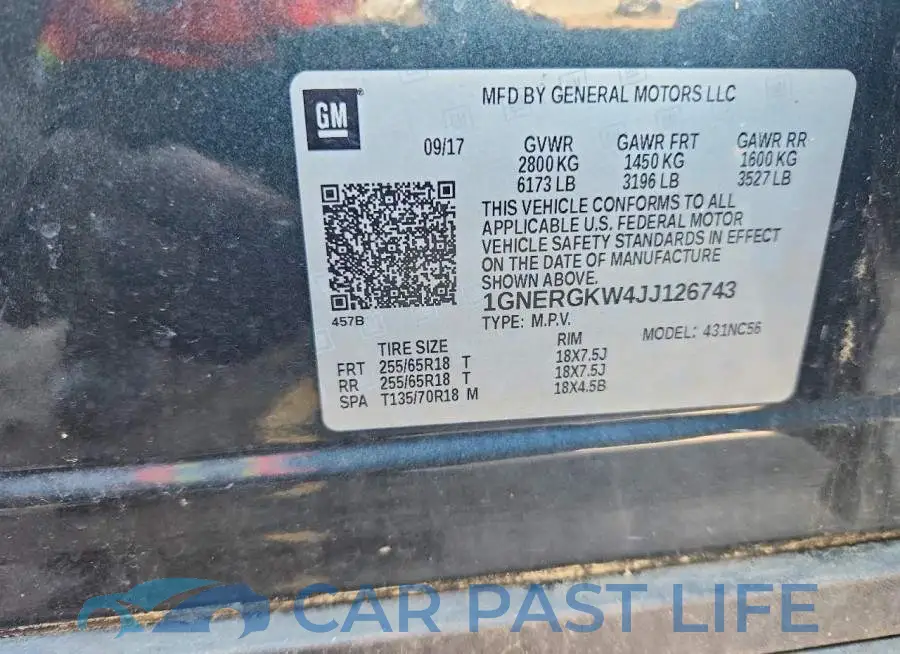 1GNERGKW4JJ126743# 13