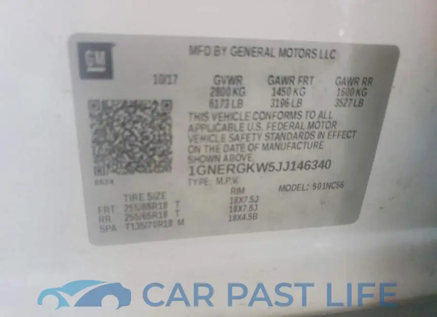 1GNERGKW5JJ146340# 13