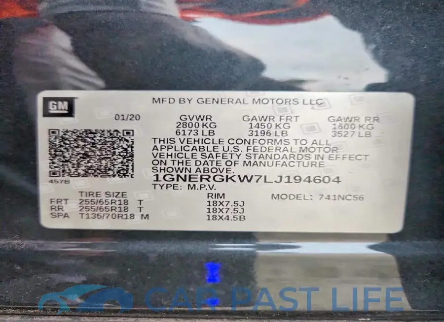 1GNERGKW7LJ194604# 13