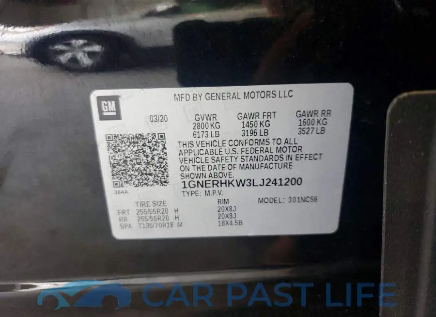 1GNERHKW3LJ241200# 13
