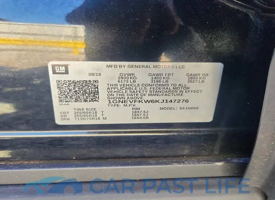 1GNEVFKW6KJ147276# 14