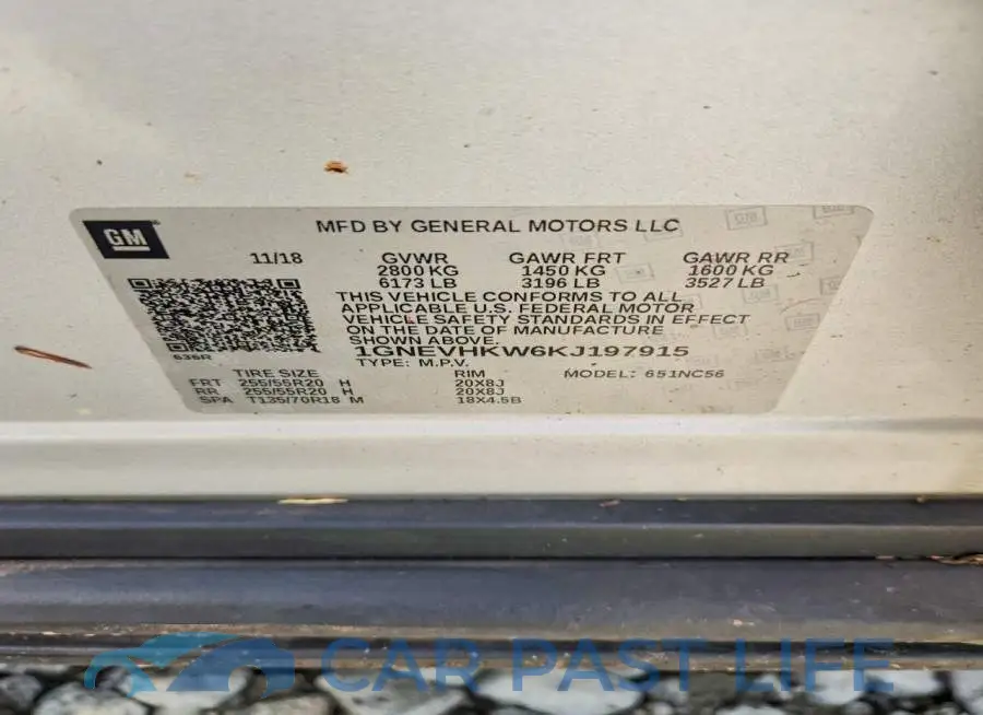 1GNEVHKW6KJ197915# 12