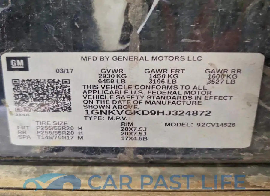 1GNKVGKD9HJ324872# 13
