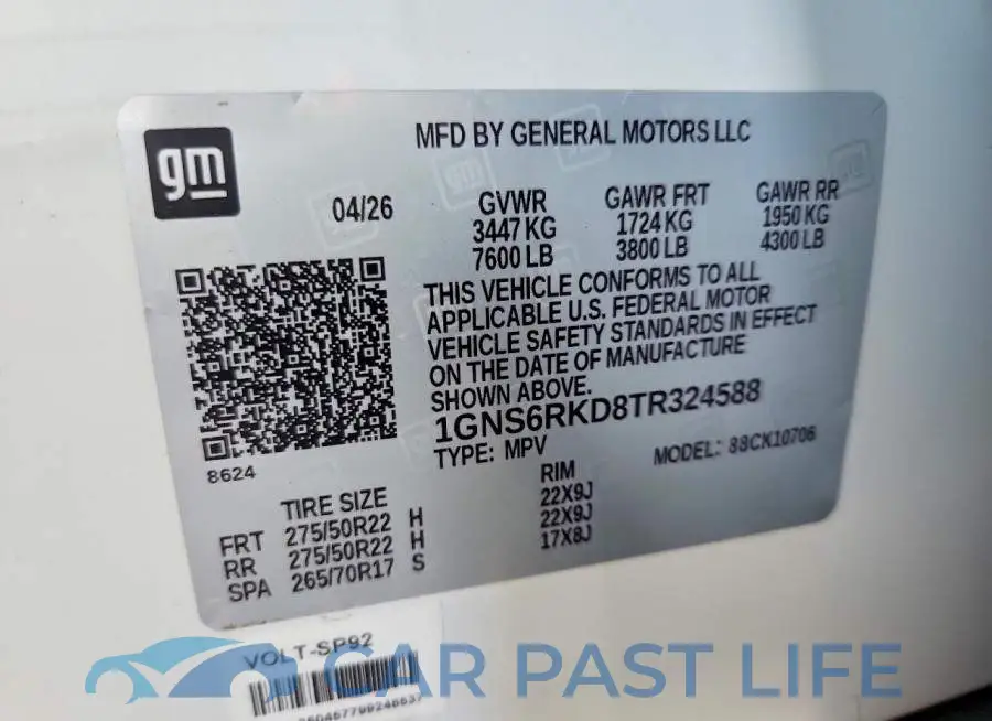 1GNS6RKD8TR324588# 14