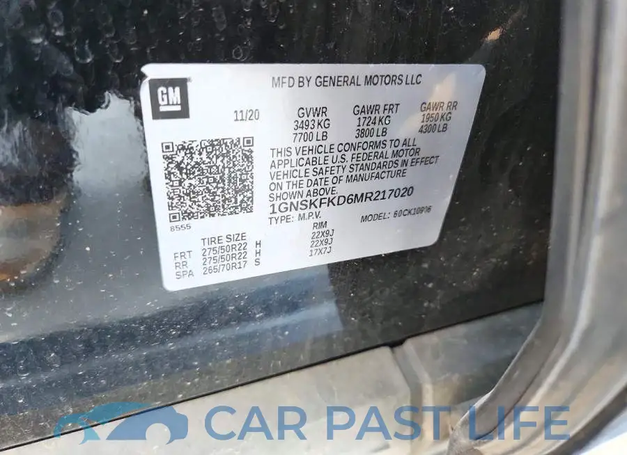 1GNSKFKD6MR217020# 13