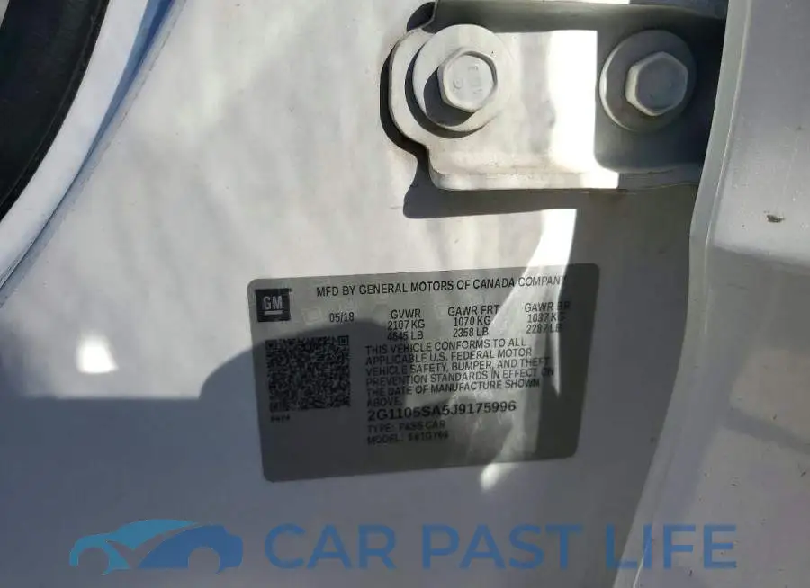 2G1105SA5J9175996# 12