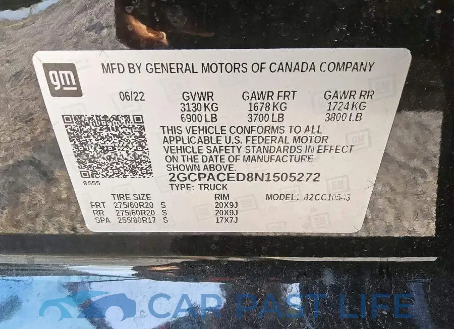 2GCPACED8N1505272# 12