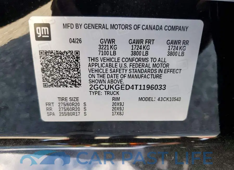2GCUKGED4T1196033# 12