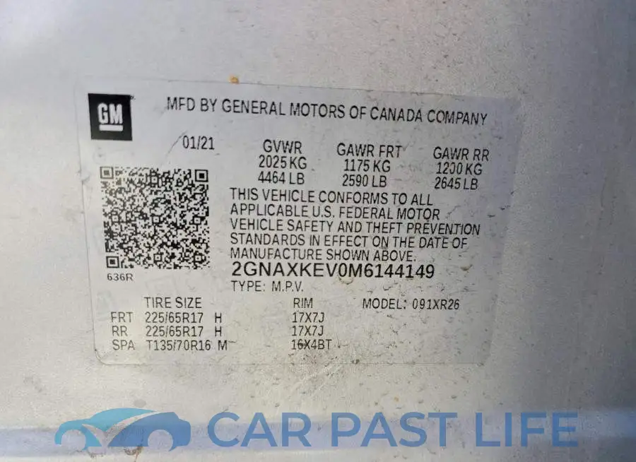 2GNAXKEV0M6144149# 13
