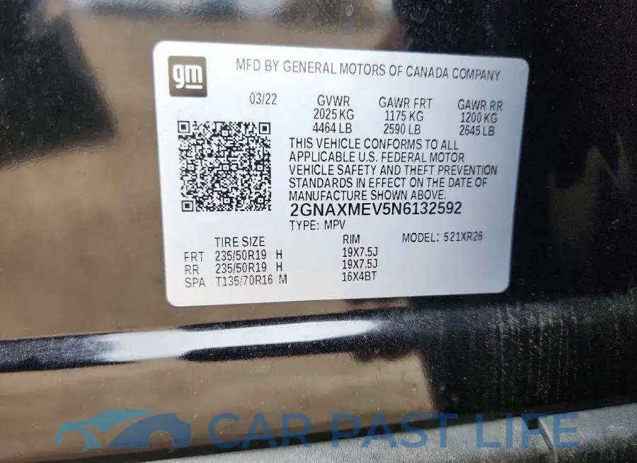 2GNAXMEV5N6132592# 14