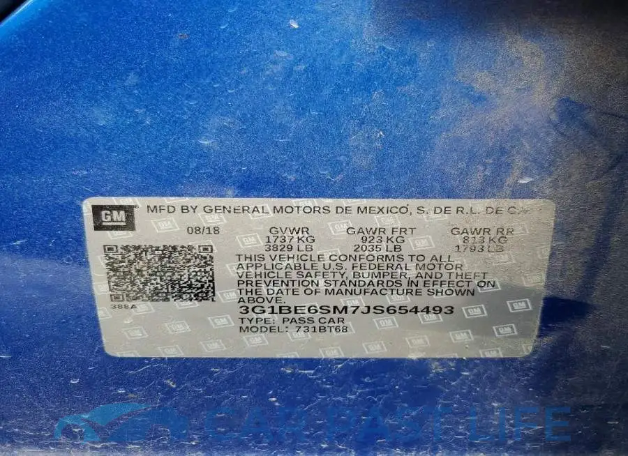 3G1BE6SM7JS654493# 14