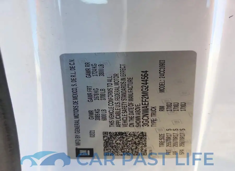 3GCNWAEF2MG244564# 13