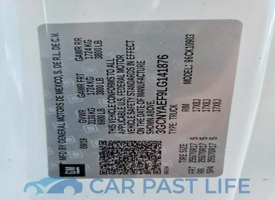 3GCNYAEF9LG141876# 12