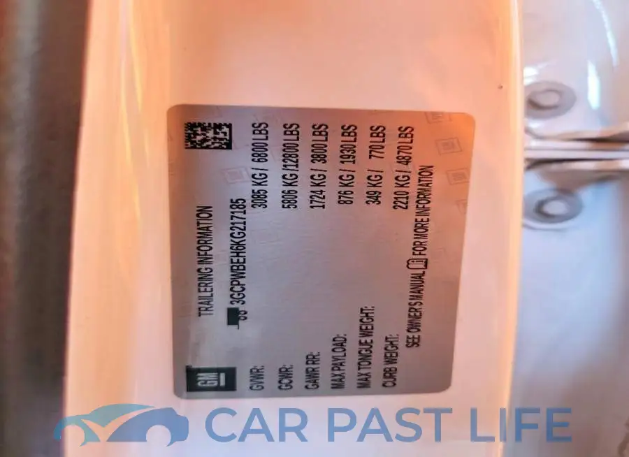 3GCPWBEH6KG217185# 12