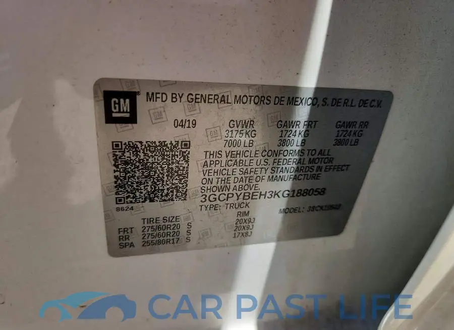 3GCPYBEH3KG188058# 13
