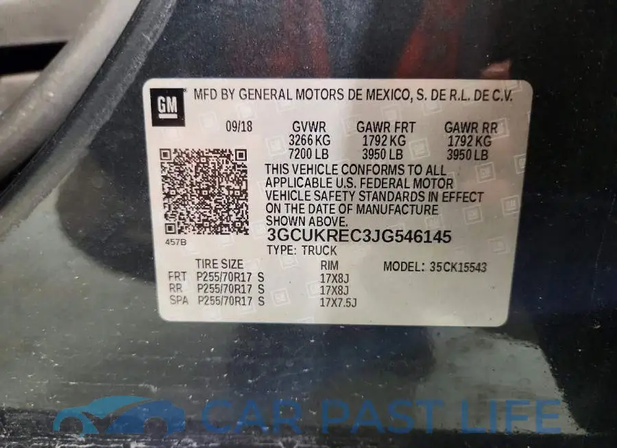 3GCUKREC3JG546145# 12