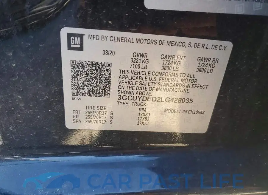 3GCUYDED2LG428035# 12